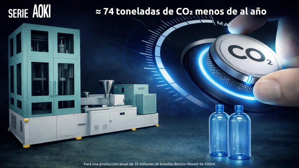 proceso producción botellas rPET eficiencia energética